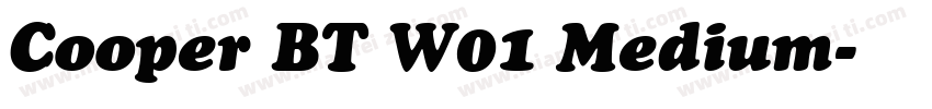 Cooper BT W01 Medium字体转换